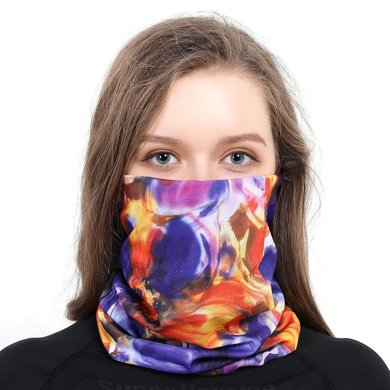 Outdoor Multifunctional Sports Headbands Magic Bandanas Seamless Scarf Headscarves(12-Purple)
