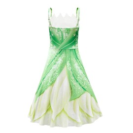 Lito Angels Princess Tiana and the Frog Fancy Dress Up Costume with Gloves and Accessories for Kids Girls Age 4-5 Years (Tag Number 110)