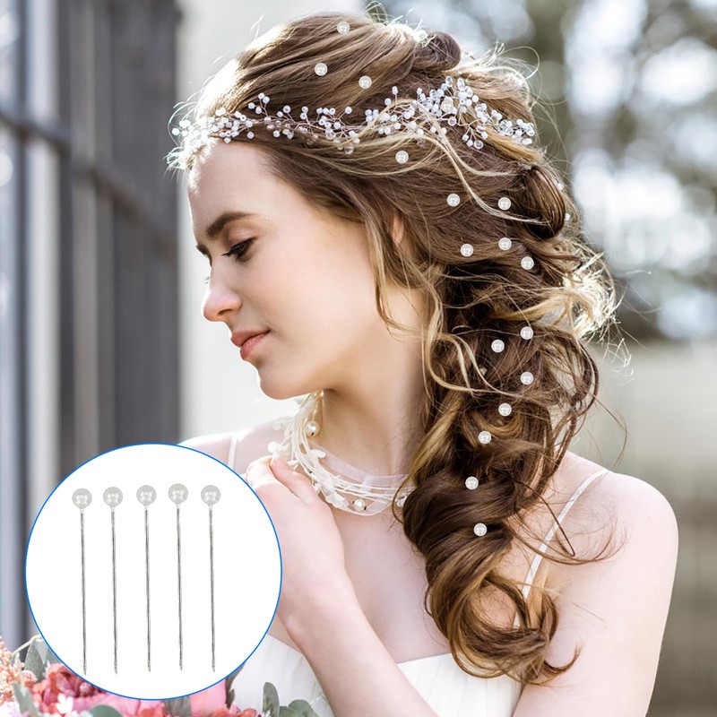 200 Pcs Pearl Headed Pins for Flowers, Wedding, Quilting &