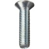 Small Parts Steel Machine Screw, Zinc Plated Finish, Flat Head,