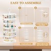 TANOSAN 6 Tier Rotating Earring Holder Organizer Stand Adjustable Plastic
