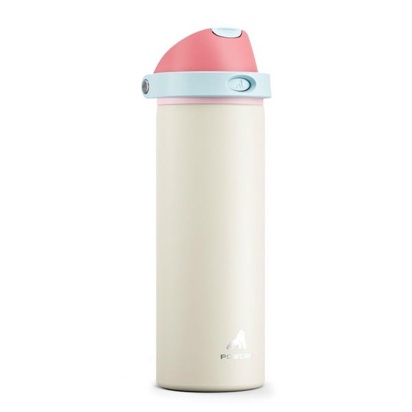 POWCAN 24 oz Sports Water Bottle for Adults: Push-Button Spout