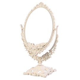 PACKOVE Elegant European Style Makeup Mirror for Women High Definition Desk Mirror with Stable Base for Bedrooms Dressing Tables and Offices Stylish Vanity Decoration