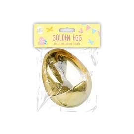 Large Golden Refillable Easter Egg ( 1 Count ) Measures 8cm x 6.8cm