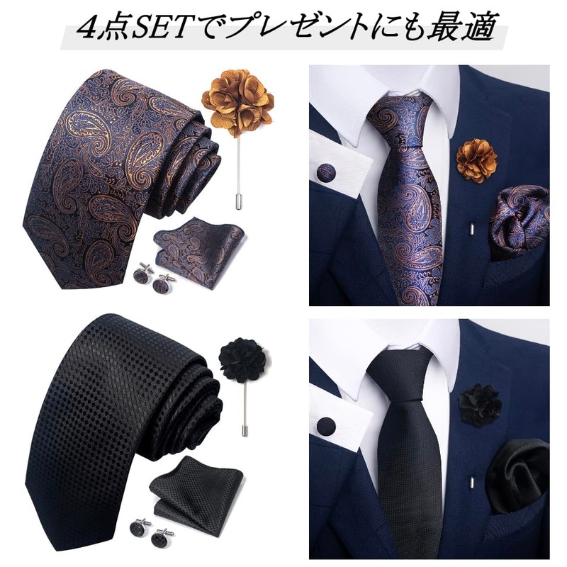 MaRowsm Necktie, Formal, Floral, Business, Job Hunting, Luxury, Striped, Wedding,