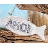 VBS Decorative Sign "Fish", Pine Wood, Approx. W 23.5 x