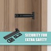 Moosyne 4 Inch Solid Brass Surface Bolt Black, Heavy Duty