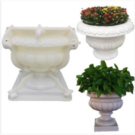 Planter Mold,Large Round Concrete Molds for Flower Pot Making,DIY Planter Mold for Garden Decoration (A)