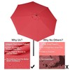 Yescom 9FT UV50+ 3000PA Aluminum Patio Umbrella with Crank Tilt