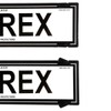 Altrex Number Plate Protectors Slimline Black No Line Silver Border