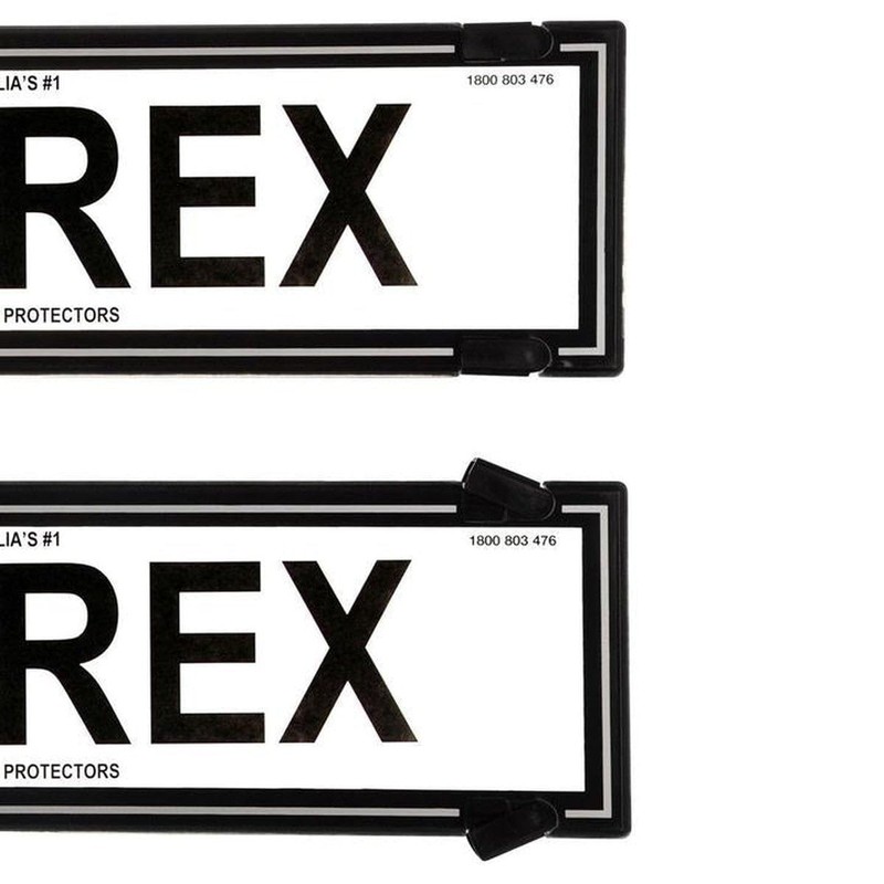 Altrex Number Plate Protectors Slimline Black No Line Silver Border