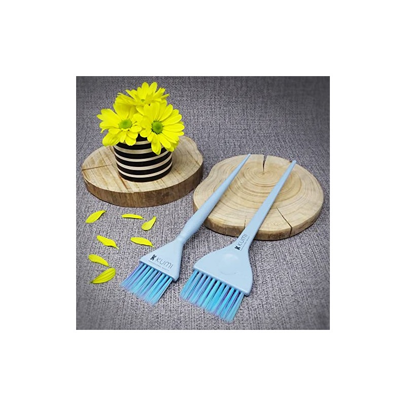 Kumi Wheat Eco-Friendly 2-pack, Blue Hair Colour Tint Brush, Including