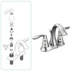 1224 1224B Faucet Cartridge Replacement Compatible with Moen Two Handle