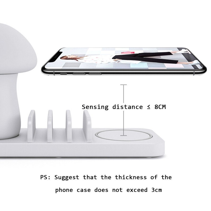 Mignova Mushroom 3-Port USB Hub Dock LED Lamp Desktop Charging
