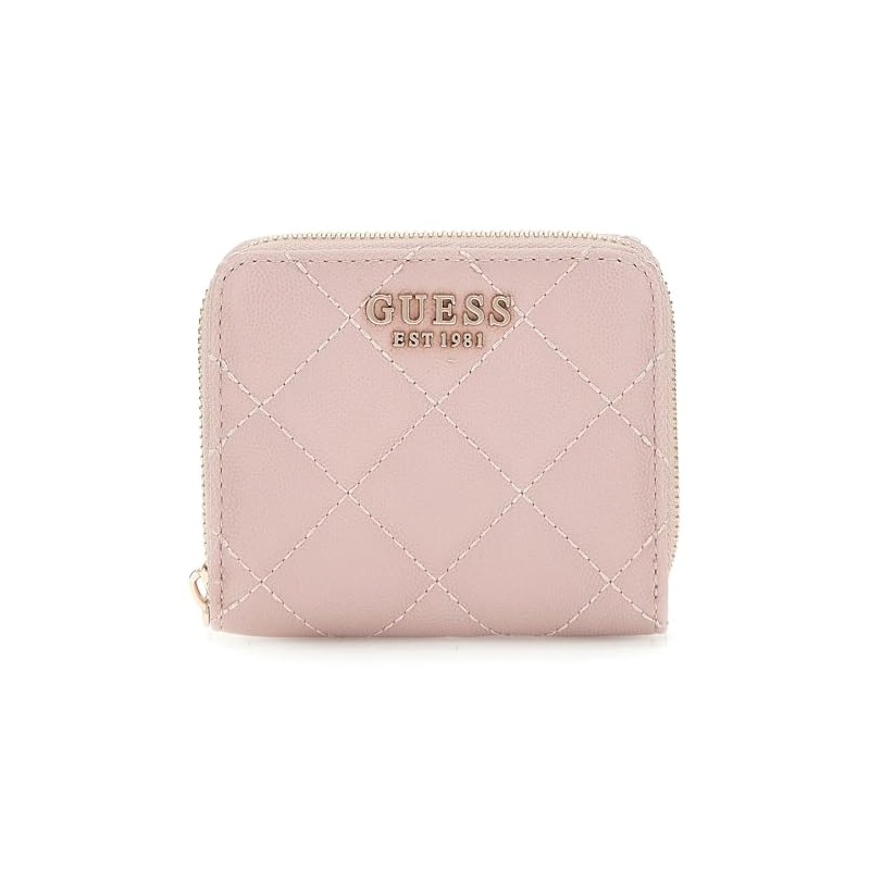 GUESS Eco Carly SLG Small Zip Around Wallet Mauve, mauve,