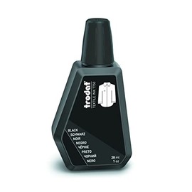Trodat 7750 Tinta para Sellos textil de Entintado Manual, 28ml, Negra