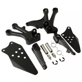 Unbranded Matte Front Footrest Foot Pegs Bracket Set Fit For KAWASAKI ZX10R ZX 10R 2004-05