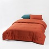 JAJU [JAJU] High-Density Peach Skin Blanket Pillowcase Set_SS_Orange