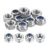 sourcing map Left-hand Lock Nuts, M6x1mm 304 Stainless Steel Thread