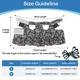 Guinea Pig Harness Skirt Clothes and Leash, Adjustable Hamster Ferret Harness and Leash Set, No Pull Walking Vest for Ferrets, Chinchillas and Similar Small Animals (Black, S)