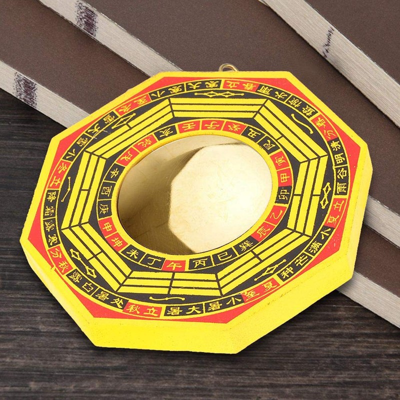 GLOGLOW Traditional Chinese Feng Shui Concave, Bagua Mirror for Protection