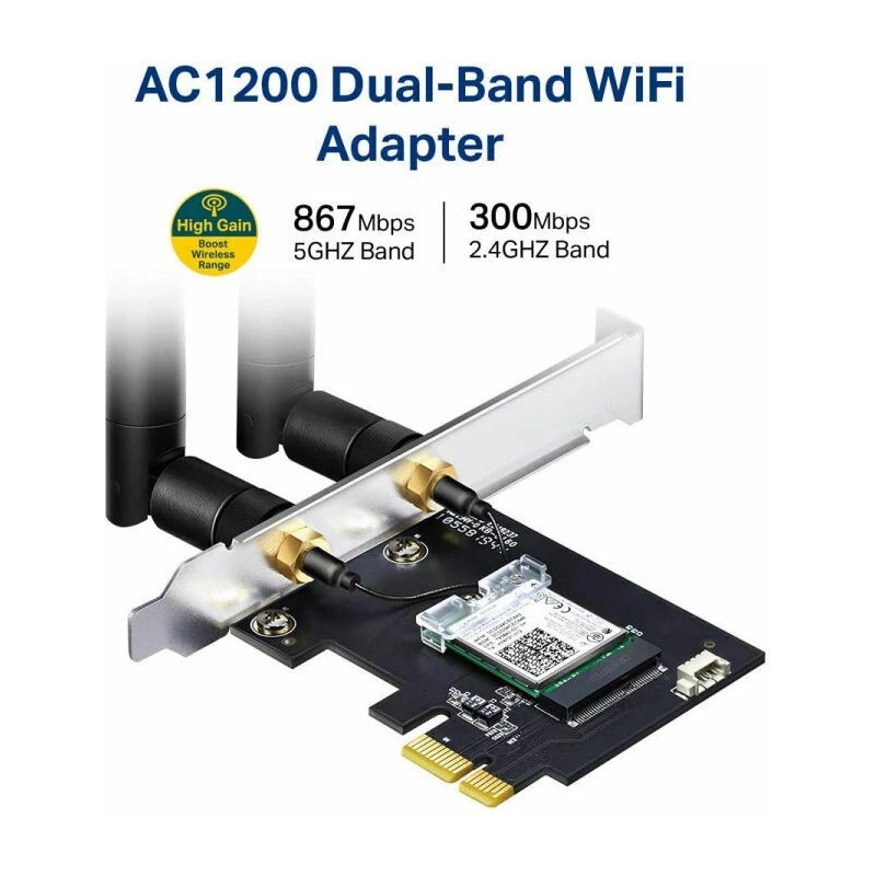 TP-LINK ARCHER T5E AC1200 Wi-Fi Bluetooth 4.2 PCI Express Adapter