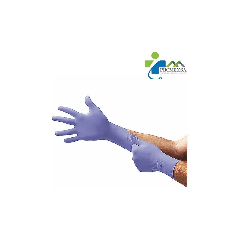 Guantes Nitrilo Uniseal Lila Antideslizantes Hipoalergénicos Talla X100