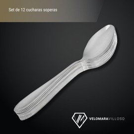 LION TOOLS Set 12 Piezas Cucharas Soperas Acero Inoxidable Restaurante