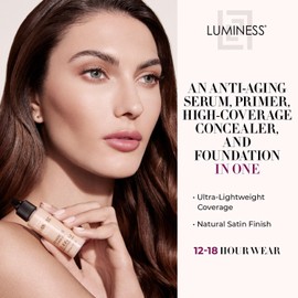 Luminess Air Silk 4-In-1 Airbrush Foundation- Foundation, Shade 140 (.5 Fl Oz) - Sheer to Medium Coverage - Anti-Aging Formula Hydrates and Moisturizes - Professional Makeup Kit for Cordless Air Brush