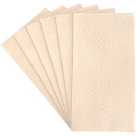 Lifey Paper Guest Towels - Bathroom Napkins with Absorption Pockets | 250 Pack, 7.64" x 4.05", 2 Ply, 1/8 Folded | Natural Tan Color