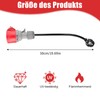 CEE 16A High Current Plug to Schuko, Adapter Schuko to