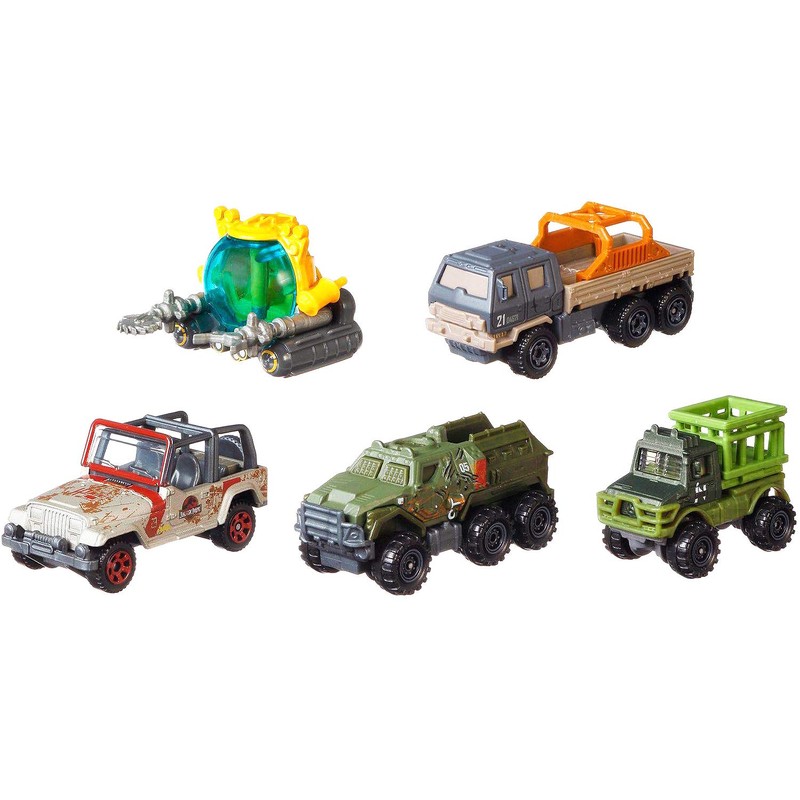 Matchbox 5 Pack Jurassic World Total Tracker Team