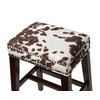 Linon Walt Brown Cow Print Bar Stool