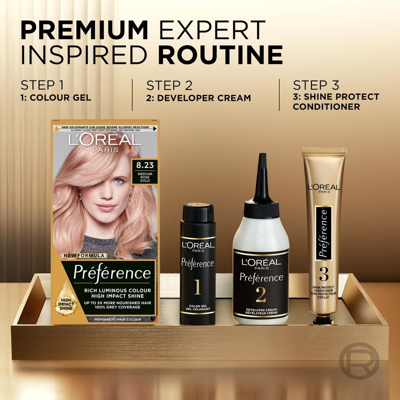 L'Oreal Paris Preference Infinia 8.23 Rose Gold Perm Dye