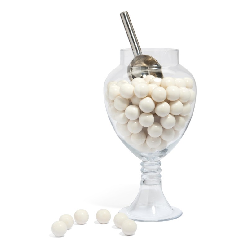 Candy Envy - White Gumballs - 1 Inch - Approximately