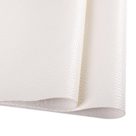 HGUAN Solid Color White Faux Leather Sheets 12"X53"(30cmX135cm),Very Suitable for Making Leather Earrings,Bows,and DIY Projects (White)