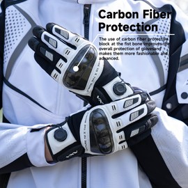 VXW High Protection Motorcycle Gloves Men and Women Full Finger Gloves Motorbile Gloves for BMX ATV Road Racing(Small)