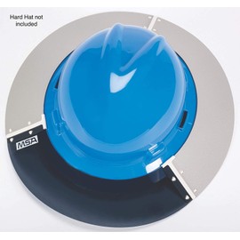 MSA MSA 697410 V-Gard Sun Shield - Standard V-Gard Hat/Full Brim Attachment, Polyurethane Brim Extender, Smoke-Tinted Lexan, Added Sun & Heat Protection, Reusable & Replaceable Hard Hat Accessory
