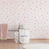 Wall Decals Baby Pink Stars for Kids Room, 3-4-5centimeter Mix