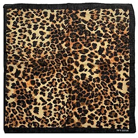 Zac's Alter Ego Animal/Leopard Print Bandana with Black Border