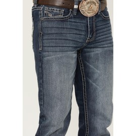 Cody James Men's Moonlight Dark Wash Slim Straight Stretch Denim Jeans Medium Wash 40W x 34L US