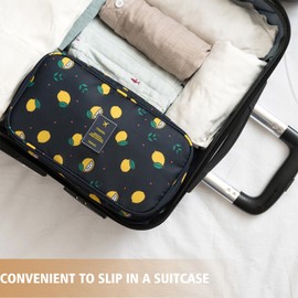 L&FY Hanging Toiletry Bags, Travel Makeup Toiletries Bag Organizer For Women & Men Dopp Kits Pouch For Travel Accessories, Essentials (Pink Flamingo, S)