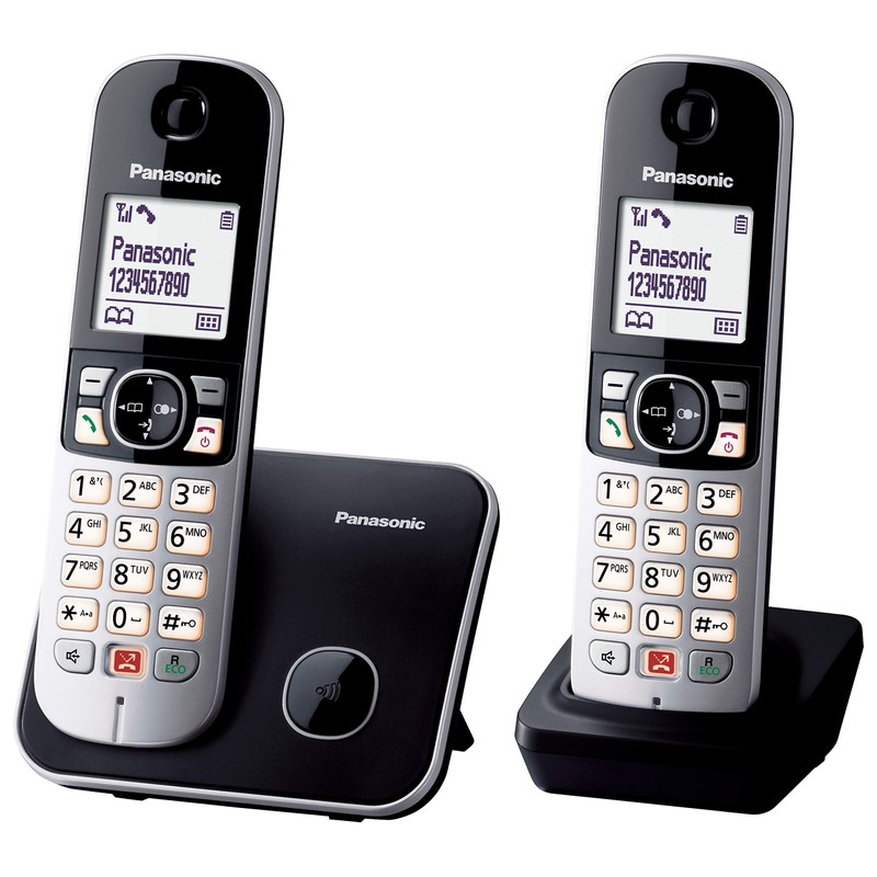 Panasonic KX-TG6852JTB DECT Telephone, Identifier di chiamata Nero, G