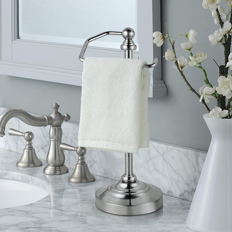SunnyPoint Deluxe Free Standing Heavy Weighted Countertop Fingertip Towel Holder