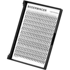 Bodermincer Extensiones De Pestañas, 240 Unidades, Rizo D, 10D, Pestañas Individuales En Grupo (Rizo D-10D - 17 Mm)
