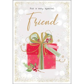 Piccadilly Greetings Classic Christmas Card Friend - 7 x 5 inches
