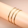 Sanfenly 3mm 14K Gold Bangles for Women Bangle Set Stainless