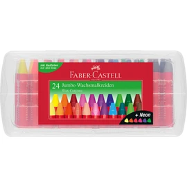Faber-Castell - Jumbo Wax Crayons, 24 pc (120034), Neon