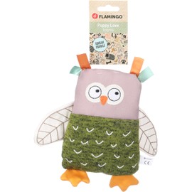 Flamingo - Toy for Puppies such as Labrador, Beagle, Bulldog and Border Collie - Britty Owl Green, Soft and Entertaining