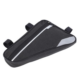 Bolsa de Cuadro Triangular para Bicicleta, Bolsa de Esquina Impermeable para Bicicleta de 1,2 L, Bolsa de Esquina Debajo del Tubo Superior para Accesorios de Ciclismo, Color Negro